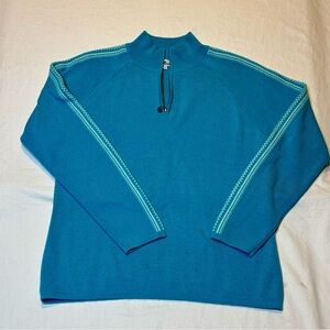Women’s Neve Blue Sweater with Zipper Detail